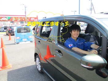 後方自動ブレーキ体験会実施中(●´ω｀●)