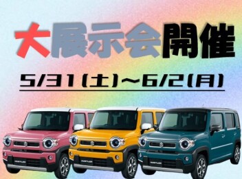 5月ラスト6月最初の大展示会開催致します(^_^)/