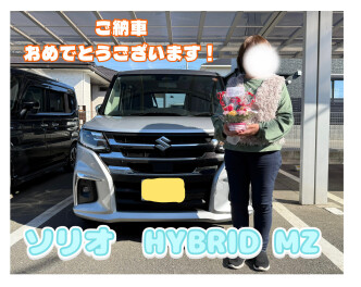 ソリオ　ご納車させていただきました！