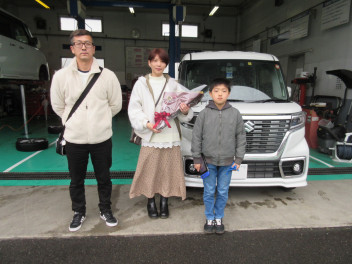 スペーシアカスタムＸＳターボ納車させて頂きました。