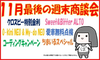 １１月最後の週末商談会です！